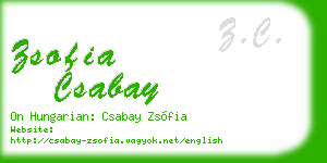 zsofia csabay business card