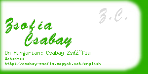 zsofia csabay business card